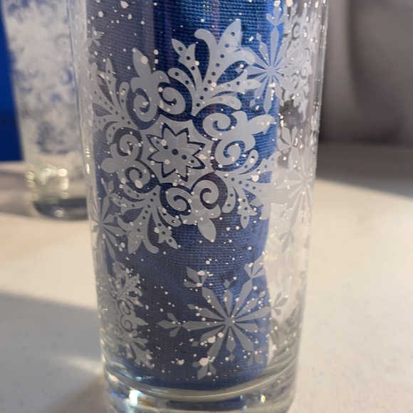 Snowflake drinking glasses - Picture 3 of 4